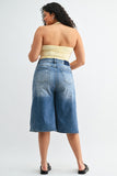 Mica Denim Super High Bermuda Denim Shorts Jorts