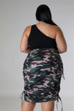 CARGO MIDI SKIRT W/POCKET