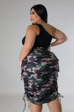 CARGO MIDI SKIRT W/POCKET