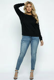Laser Cut Rhinestone Embellished Sweatshirt