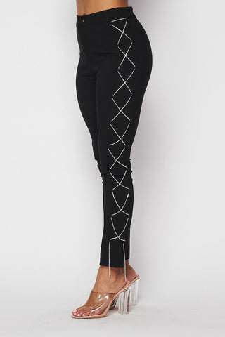 True To You Rhinestone Pants