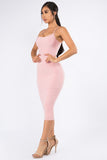 Sexy Bodycon Kim K Fit Midi Dress Sleeveless