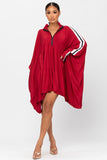 Trendy Women's Long Sleeve Oversized Cape Dress