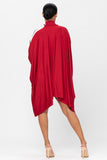 Trendy Women's Long Sleeve Oversized Cape Dress