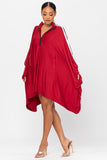 Trendy Women's Long Sleeve Oversized Cape Dress