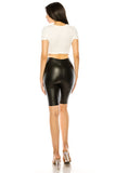 Faux Leather Shorts