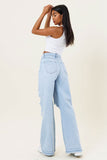 High Waisted Wide Leg Denim Jeans