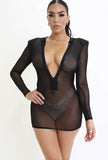 Hooded Mesh Cover Up