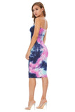 Multi Color Bodycon Fit Midi Dress