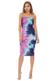 Multi Color Bodycon Fit Midi Dress