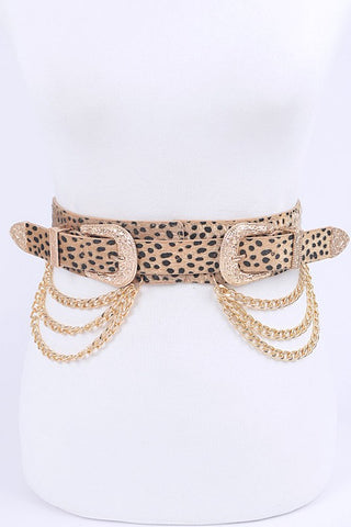 Cheetah Double Buckle Belt