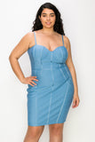 Silhouette Cami Straps Bodycon Dress Plus