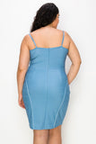 Silhouette Cami Straps Bodycon Dress Plus