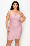 Silhouette Cami Straps Bodycon Dress Plus