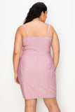 Silhouette Cami Straps Bodycon Dress Plus