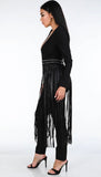 Everything Black Fringe Jumpsuit
