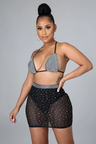 Meshy Behavior Skirt Set
