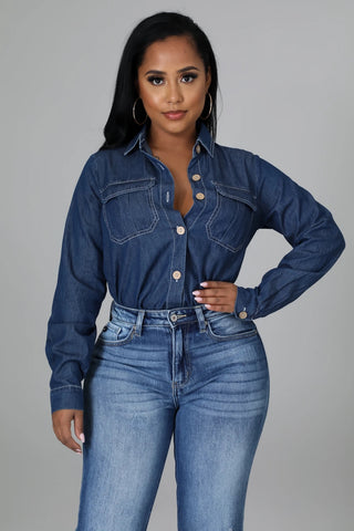 Meghan Love Denim Top