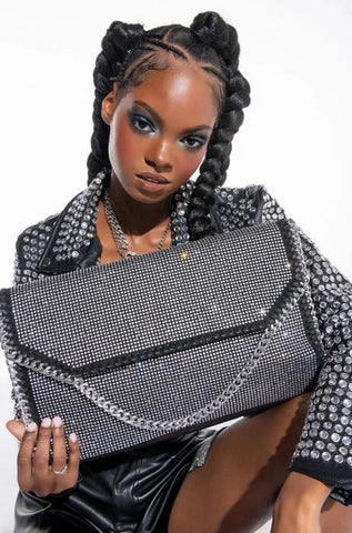 Disco Rhinestone Oversized Purse