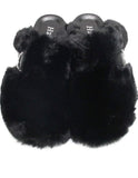 Miss More Slipper Slides Fur Top Finish Buckle