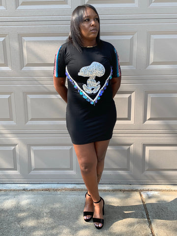 Print Front T-Shirt Mini Dress