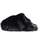 Miss More Slipper Slides Fur Top Finish Buckle