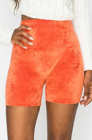 Make Me Warm Biker Shorts- Chili