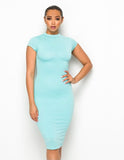 Sexy Solid Color Basic Midi Dress
