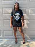Print Front T-Shirt Mini Dress