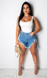 Thigh Out Denim Shorts