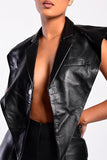 Invest Just Enough Vegan Leather Vest