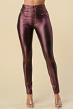 Sugar Plum Faux Leather Leggings