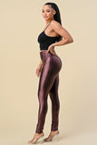 Sugar Plum Faux Leather Leggings