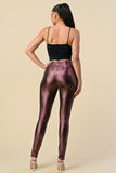 Sugar Plum Faux Leather Leggings