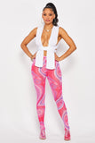Swirl Mesh Footed Leggings