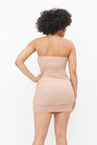 Sexy Tube Ruched Bodycon Mini Dress