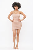 Sexy Tube Ruched Bodycon Mini Dress