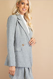 Classic Tweed Gray Blazer