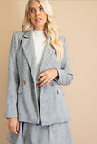 Classic Tweed Gray Blazer